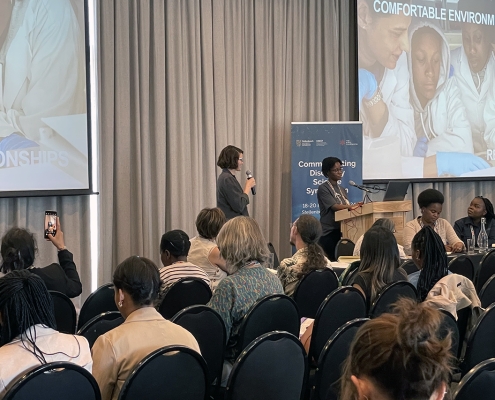 Kristy Winkler and Atondaho Ramudzuli and of Eh!woza and the University of Cape Town co-presented on bridging the gap between theory and practice in science communication.