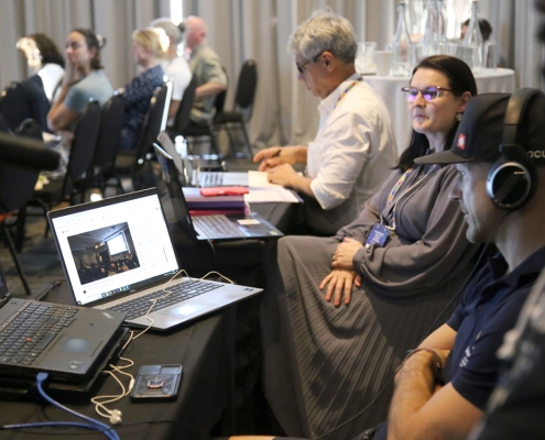 Many of the sessions were streamed online for delegates who could not attend in person.