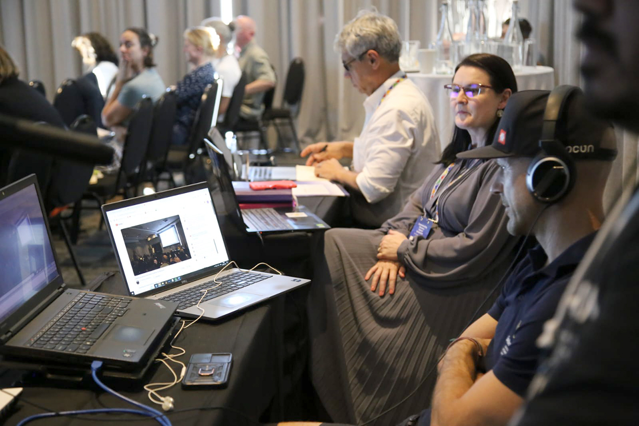 Many of the sessions were streamed online for delegates who could not attend in person.