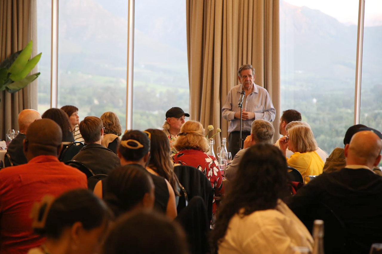 Prof. Johann Mouton of CREST welcomed delegates to the conference dinner, setting the tone for an evening of meaningful discussion and networking.