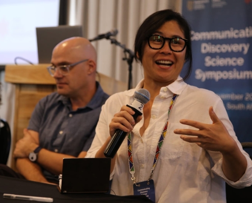 Sara Yeo (University of Utah, USA) contributed to the panel discussion on "Building the Infrastructure for Effective Discovery Science Communication."